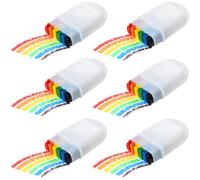 Set of 6 Rainbow Flag Colour Face & Body Paint Sticks - Easy Apply Waterproof LGBTQ Makeup for Pride, Festivals & Parades - Party Accessories