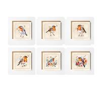 Set of 6 Robin Cards, Blank Cards Bundle with Red Robin with hearts Illustration, Just Because, All Occasion, Thank You, Notecards