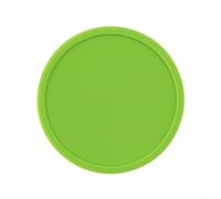 Set of 6 Round Silicone Coasters with Nonslip Rubber, Insulating Pads to Prevent Stains and Protect Surfaces from Heat and Moisture Damage (Green)