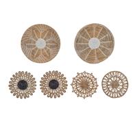Set of 6 Seagrass Wall Decor Natural PINTANO