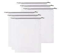 Set of 6 Shoe Bag, Transparent Drawstring Backpack Travel Organizer, Clear Large Portable Storage Pouch Set, Waterproof Dustproof Design, Ideal for Women, Teens, Suitcase, Trains