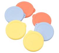 Set of 6 Silicone Lids for Weck Jars, 80 mm Weck Food Storage Lids, Dishwasher, Microwave, Freezer Safe, Fits Models 751, 900, 901, 908, 976, 996