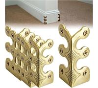 Set of 6 Skirting Board Corner Beads, Brass Skirting Board, Wooden Boxed, Solid Corner Beads(Color 2)
