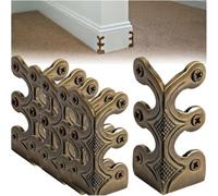 Set of 6 Skirting Board Corner Beads, Brass Skirting Board, Wooden Boxed, Solid Corner Beads(Color 3)