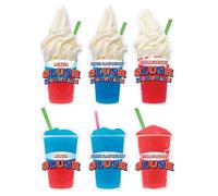 Set of 6 Slush Cup Stickers - Puppy catering ice cream van trailer cafe decal