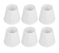 Set of 6 Small Drum Lamp Shade Fabric Lampshade 5.5in Clip on E14 Bulb Wall Lamp Shade of Handcraft Fabrics Wall Lampshade Crystal Chandelier
