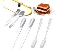Set of 6 Small Spoons, Stainless Steel, Coffee Spoons, Small, Serving Spoons, Ice Cream Spoons, 11 cm, Salad Spoons for Tea, Coffee, Jam, Yoghurt (Silver)
