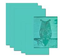 Set of 6 Soft Rubber Lino Printing Plates, Double-Sided, Easy-Carve Soft Lino Block, Rubber Lino Printing Plates for Engraving, for Carvings Stamp DIY Craft (3 Sheets A5 + 3 Shee A6）