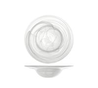 Set of 6 Soup Plates H&H Pasta Alabastro 23,5 Cm White Glass