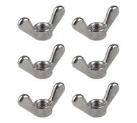 Set Of 6 Steel Thumb Nut Quick Release Nut Hand Tighten Fasteners For Furniture Assembly & Outdoor Structure Building Home Repair