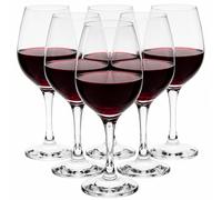 Set of 6 Stemmed Wine Glasses Round Bowl Red White Rosé Restaurant Pub Hotel Bar