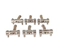 Set Of 6 String Electric Guitar Bridge Saddles Mounting Screw Fixed String Saddles Guitar Bridge Saddles For Guitar Part