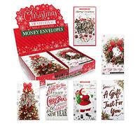 Set of 6 Traditional Style Christmas Self Sealing Money Envelopes