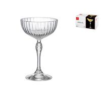 Set of 6 transparent glass cups America '20 cocktail