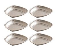 Set of 6 Unique Stainless Steel Miniature Bowls Appetizer Plates for Sauces and Spices with Easy Cleaning