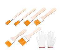 Set Of 6 Versatile Nylon Bristles Brushes With Wood Handle Cleaning Brush Set Ideal For Artists And Home Cleaning Tasks Fine Detail Art Brushes