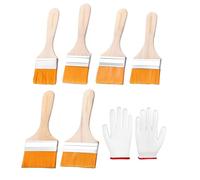 Set Of 6 Versatile Nylon Bristles Brushes With Wood Handle Cleaning Brush Set Ideal For Artists And Home Cleaning Tasks Fine Detail Art Brushes