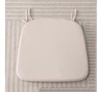 Set of 6 Washable Beige Square Dining Chair Cushions 40x40cm - Comfortable Kitchen Seat Pads for Country House Decor - Perfect for Home Dining Room Furniture