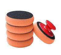Set of 6 Wax Wash Polish Pad Sponge Cleaning Foam Kit Microfibre Applicator Pads with Gripper Styling