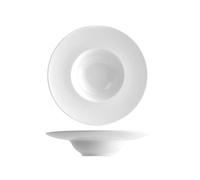 Set of 6 white porcelain plates, diameter 24 cm Saturnia