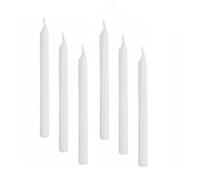 Set of 6 White Taper Candles, Beeswax Candles in 9 inch Elegant Unscented Candlestick, Smokeless Hand Rolled Candlesticks Perfect for Dinner, Party, Wedding or Décor