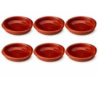 Set of 6 x 18cm Spanish Terracotta Tapas Dishes/Cazuelas