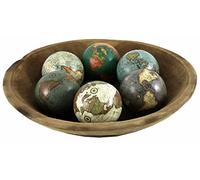 Set of 6 x 3 Inch Decorative Globes In Assorted Colours