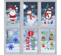 Tallon International Assorted Christmas Window Gel Stickers - Pack of 6