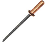 Set of 60 Waterproof Closed End Pop Blind Rivets - 3 Sizes: Diameter 3.2 x 6.5 / 9 / 11 mm (20 Per Size) - Copper Domed Head, Steel Chuck