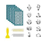 Set of 61 Silk Screen Stencils and Clay Earring Tools Include 24 Cutter 30 Hooks for Making for Jewelry Making Christmas for Earrings Floral
