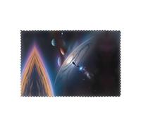 Set of 6A fascinating universe Printed Placemats - Waterproof, Oil-Resistant, Heat-Resistant Polyester Mats