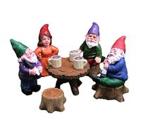 Set of 6Pcs Miniature Gardening Drinking GnomesMini Garden Gnome Statue Dwarf FigurinesOutdoor Funny Garden Gnomes Decoration Statue Dwarffor For Pation Yard Lawn Indoor Tabletop Home.