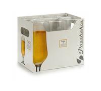 Set of 6x 385ml Tulipe Beer Glasses Tall Stemmed Drinking Glass