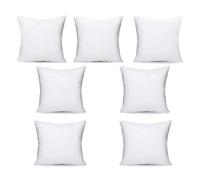 Set of 7 35cm x 35cm Cushion Pad Stuffer Pillow - Cushion Inserts Square Polyester Hollowfibre - 14 x 14 Inch MADE IN UK (Pack of 7)