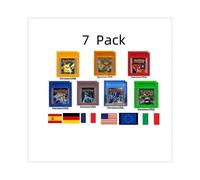 Set of 7 boxes from the Pokemon series,Classic 16-bit GBC Cassette for video game cartridge console,US version,ESP,FRA,ITA, ESP 7 Pack