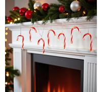 Set Of 7 Candy Cane String Lights