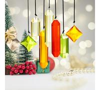 Set of 7 Colorful Crystal Ornaments for Window Hanging, Crystal Prisms Icicle Ornaments, Stained Gass Art Suncatcher for Indoor Window