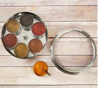 Maison By Premier 7 Piece Spice Storage Clear Lid Container Set, Silver