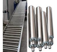 "Set of 7 Stainless Steel Conveyor Rollers - 2.4" 2" 1.5" 1.3" 1" Diameter Non-Driven Slide Rollers for DIY Projects & Material Handling"