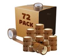 Set Of 72 Brown Fragile Packing Tape Parcel Packaging Stationary Buff Pack 48mm