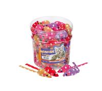 Set of 72 furry fabric cat toys for mice Nobby Pet