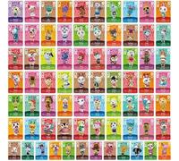 Set of 72 Mini NFC Cards Compatible with Con NS Switch/Wii U/New 3DS Rare Villager Series 1 to 4 with Storage Cases