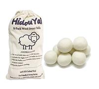 Set of 8 100% Natural Wool Dryer Balls - 7 cm in Diameter