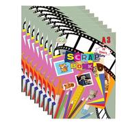 [Set of 8] A3 Scrapbook Staple Bound, Assorted Coloured Paper, Ideal for Art & Crafts, Scrapbook Paper School, Office & Home DIY Handmade Album (Craft Book - 30 Art Sheets)