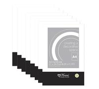 Set of 8 - A4 Frameless Clip Frame Styrene Front Photo Picture Certificate Frames Wall Hanging Hook Landscape/Portrait Poster Frame For Home Office Wall