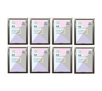Set of 8 - A4 Silver Wooden Photo Frame with Styrene Front - Classic Certificate & Picture Frame for Home, Family & Office | Wall Mountable & Tabletop Display 21 x 29.7cm