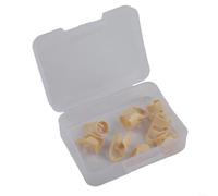 Set of 8 Alaska Guitar Finger Picks with Adjustable Medium and Large Fit, Trim-to-Fit Beige Plectrums for Ukulele, Bass and Acoustic or Electric Guitars,(B:2L+6M)
