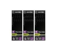 Set of 8 barbless leaders Matrix MXC-1 pole Rig Black 0.165 mm