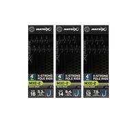 Set of 8 barbless leaders Matrix MXC-2 XS pole Rig Noir 0,20 mm