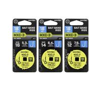 Set of 8 barbless leaders Matrix MXC-3 Band Noir 0,18 mm